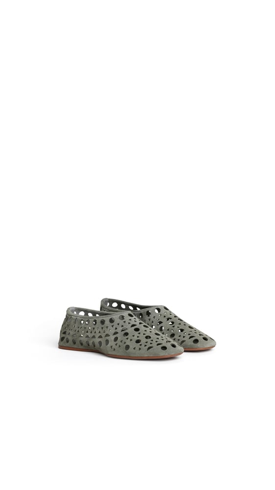 SLIPPERS VIENNE EN CUIR VELOURS