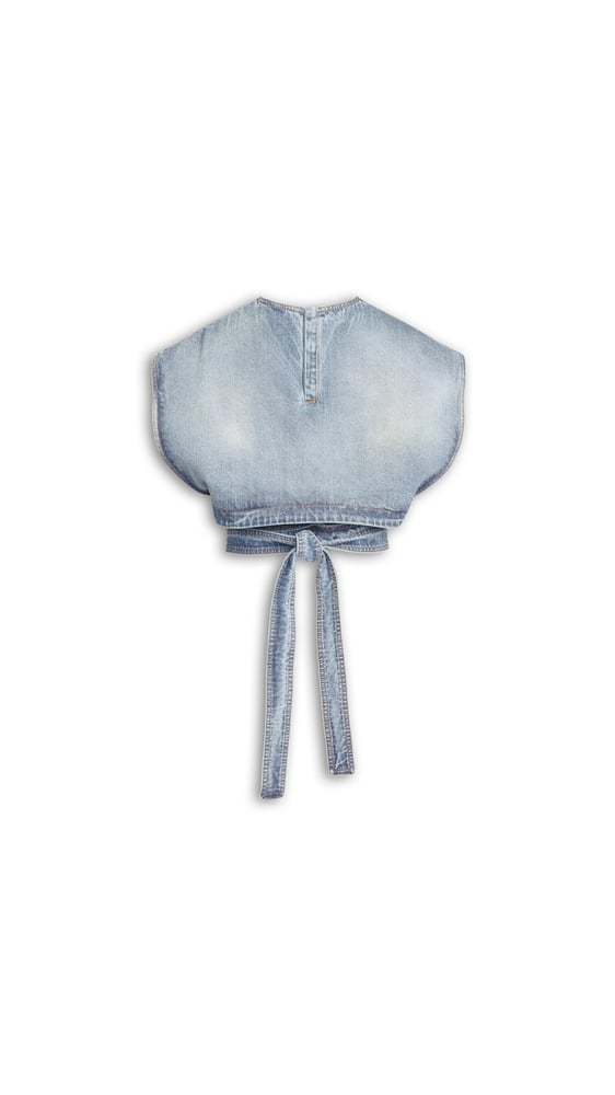 HAUT CEINTURÉ EN DENIM