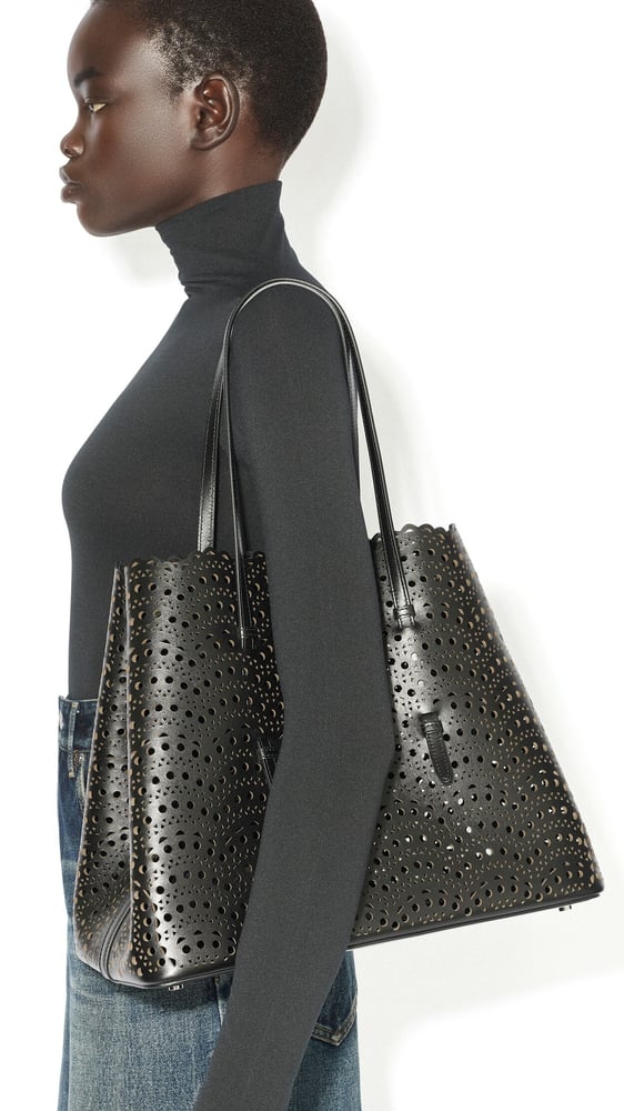 SAC MINA 37 EN CUIR VIENNE PERFORÉ