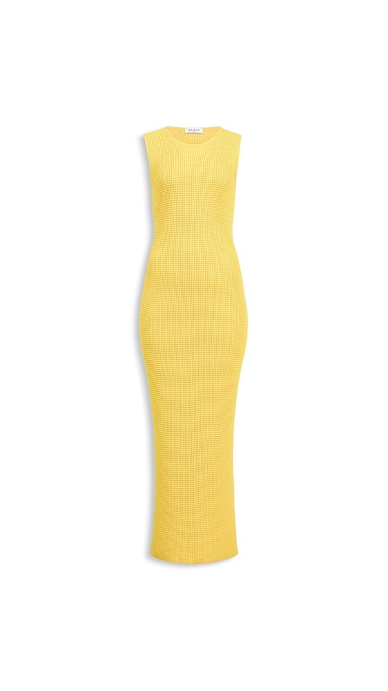 ROBE MIDI EN MAILLE GAUFRÉE