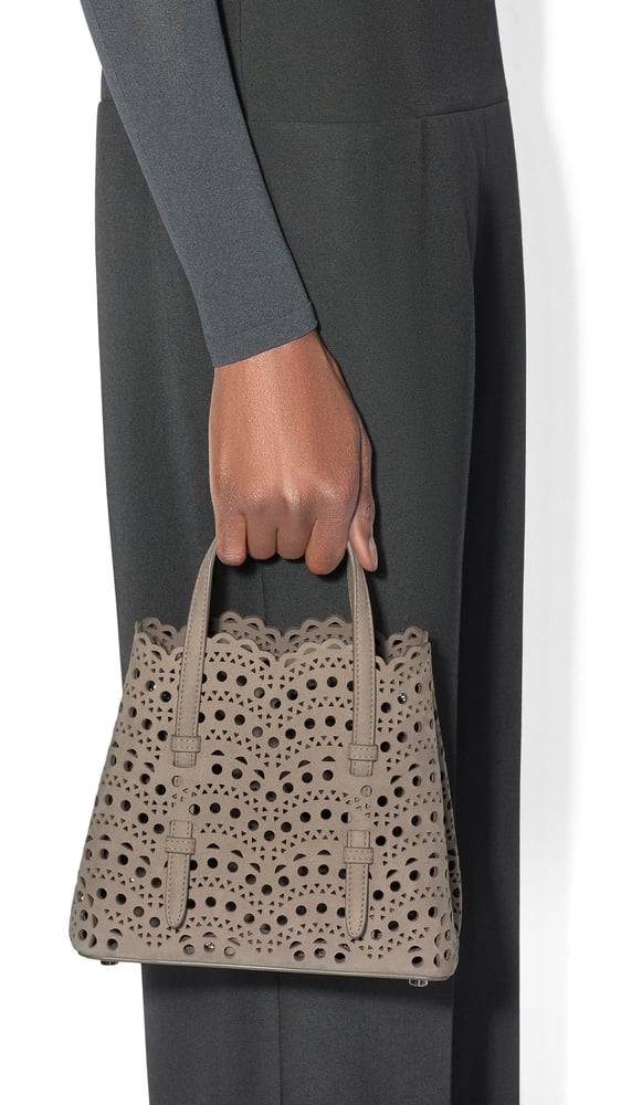 SAC MINA 20 EN NUBUCK VIENNE PERFORÉ