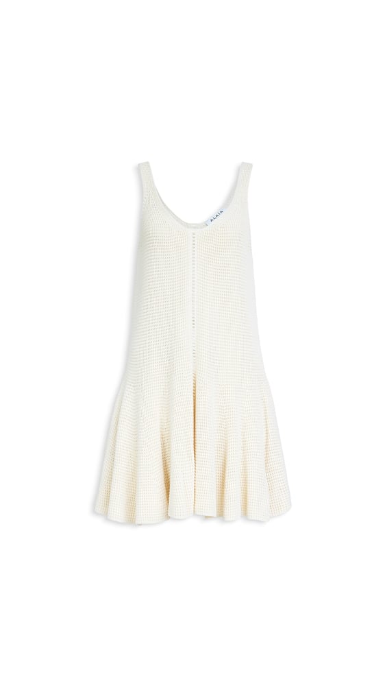 ROBE À GODETS EN MAILLE GAUFRÉE