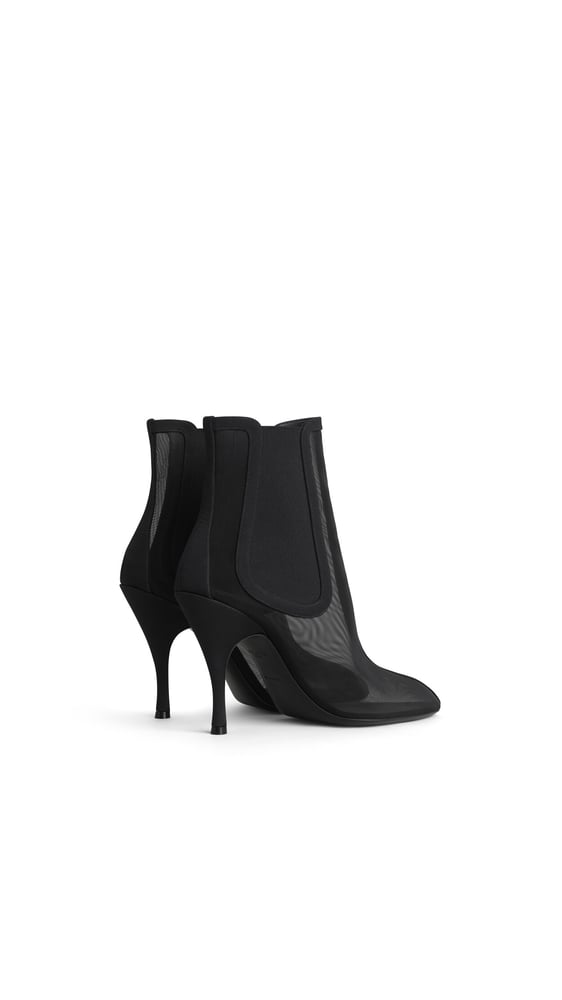 BOTTINES CHELSEA À TALON EN TULLE