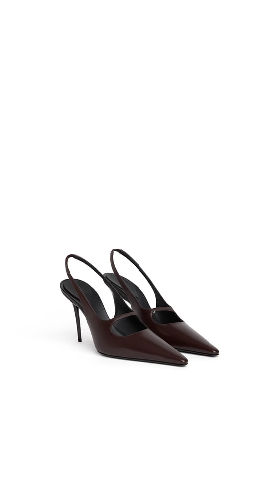 SLINGBACKS DROP EN CUIR POLI