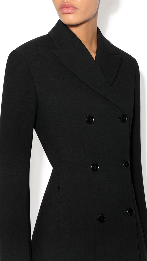 MANTEAU TAILLEUR EN CRÊPE DE LAINE
