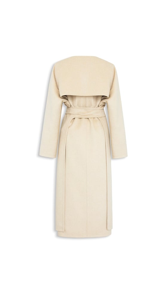 MANTEAU SANS COL EN CACHEMIRE