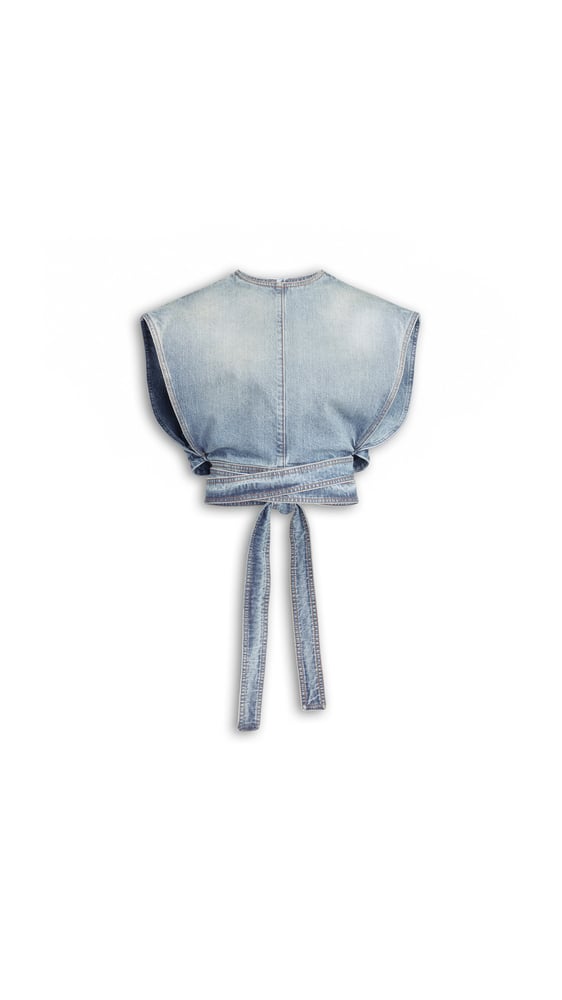 HAUT CEINTURÉ EN DENIM