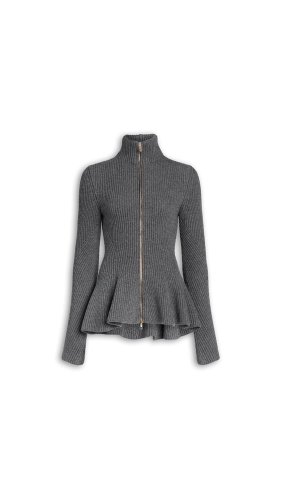 CARDIGAN PÉPLUM EN MAILLE