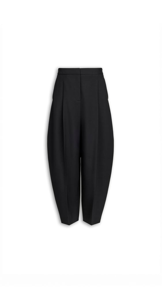 PANTALON ROND EN GABARDINE DE LAINE