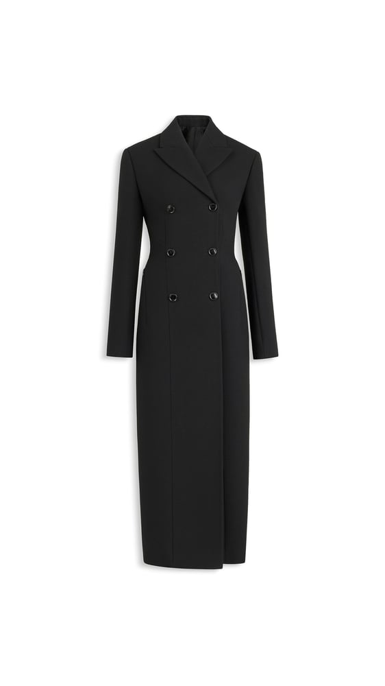 MANTEAU TAILLEUR EN CRÊPE DE LAINE
