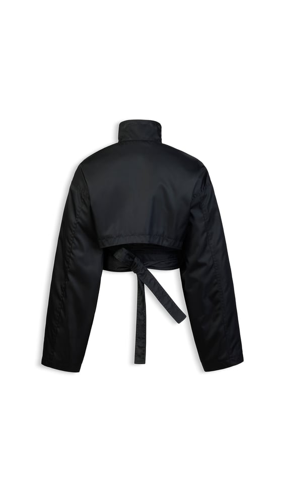 BOMBER À CEINTURE EN TAFFETA