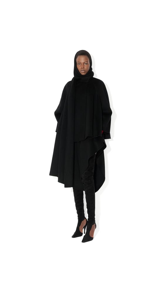 MANTEAU-ÉCHARPE EN CACHEMIRE DOUBLE-FACE