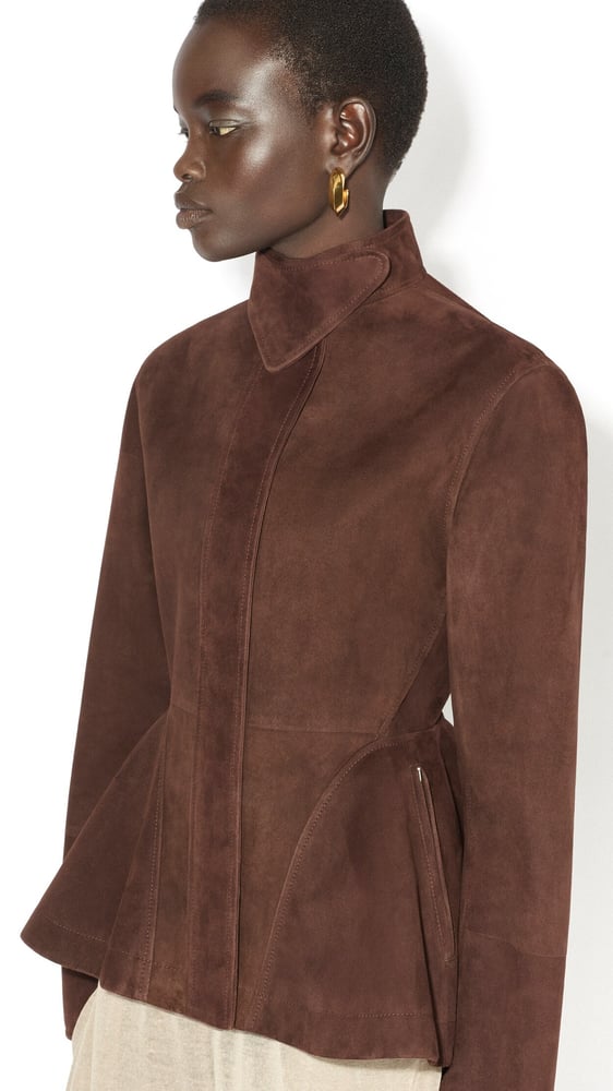 VESTE PEPLUM EN SUÈDE