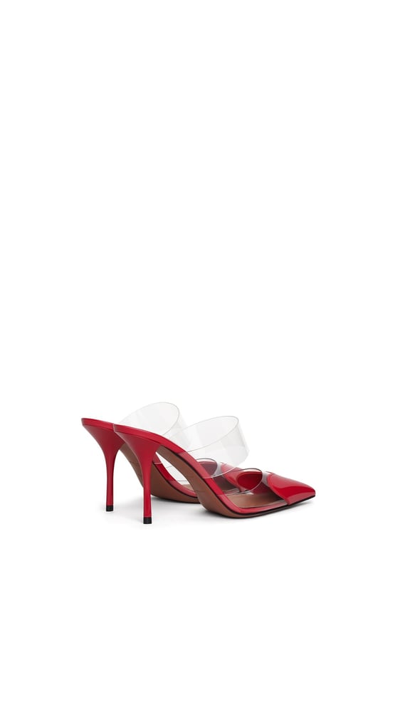 MULES LE CŒUR EN CUIR VERNI