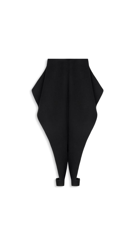 PANTALON TRIANGLE EN LAINE FEUTRÉE
