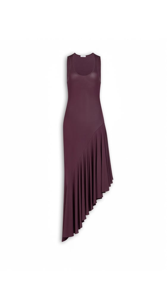 ROBE ASYMÉTRIQUE EN JERSEY FLUIDE