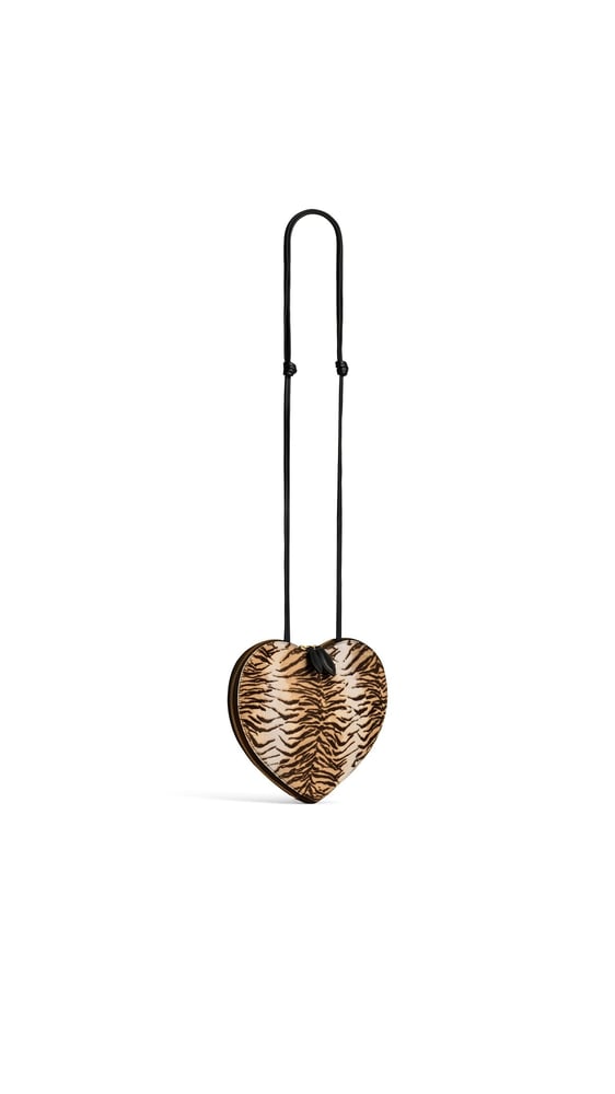 SAC LE COEUR EN CUIR EFFET PONY TIGRE