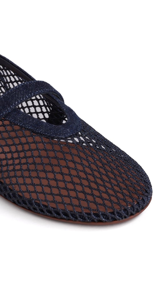 BALLERINES EN RÉSILLE DENIM