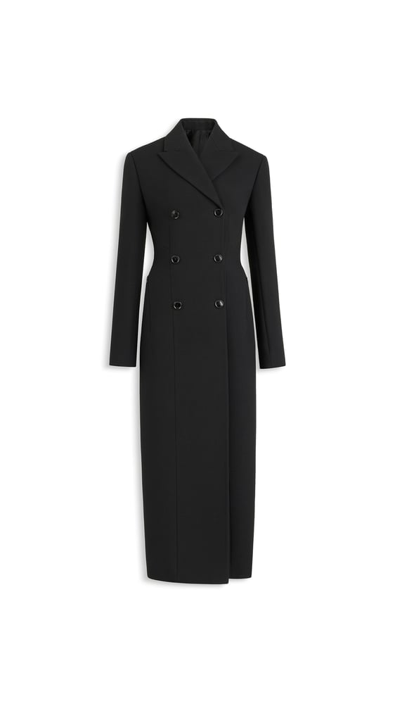 MANTEAU TAILLEUR EN CRÊPE DE LAINE