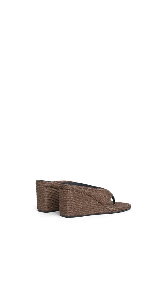 MULES TONG CUBE EN PAILLE TRESSÉE