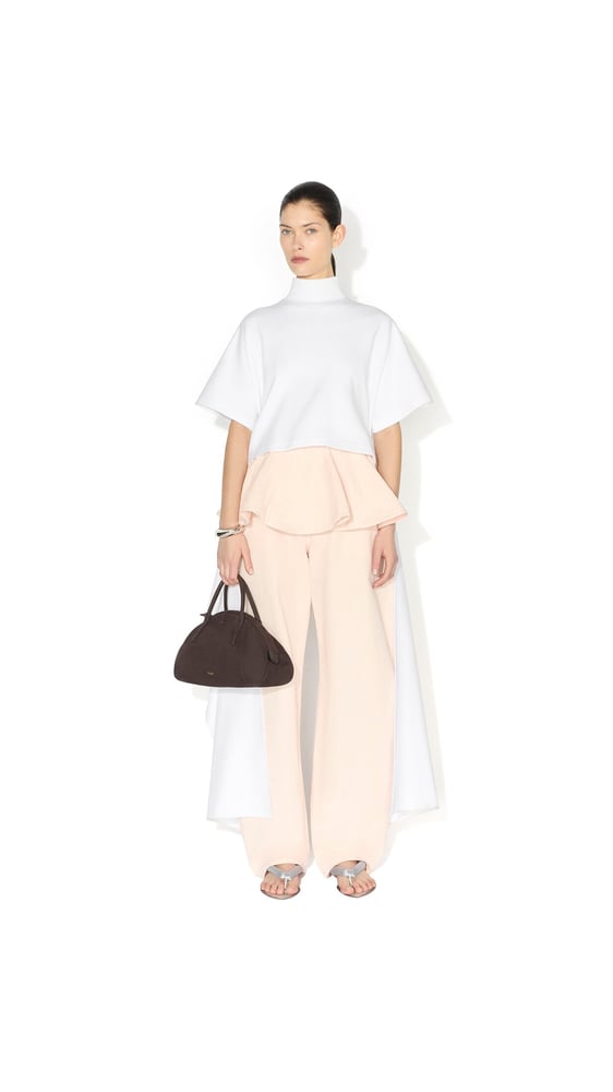 T-SHIRT ASYMÉTRIQUE EN JERSEY DE COTON