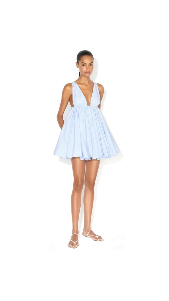 ROBE PATINEUSE EN POPELINE RAYÉE