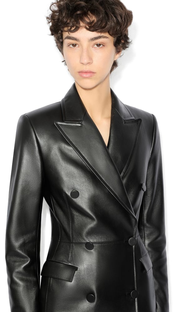 MANTEAU TAILLEUR EN CUIR