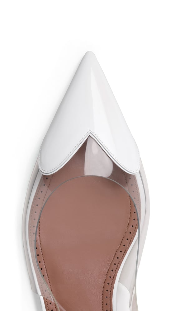 SLINGBACKS PLATES LE CŒUR EN CUIR VERNI