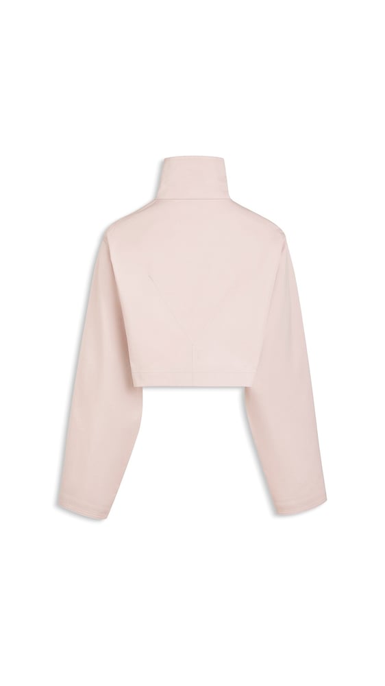 VESTE COURTE EN COTON-SOIE