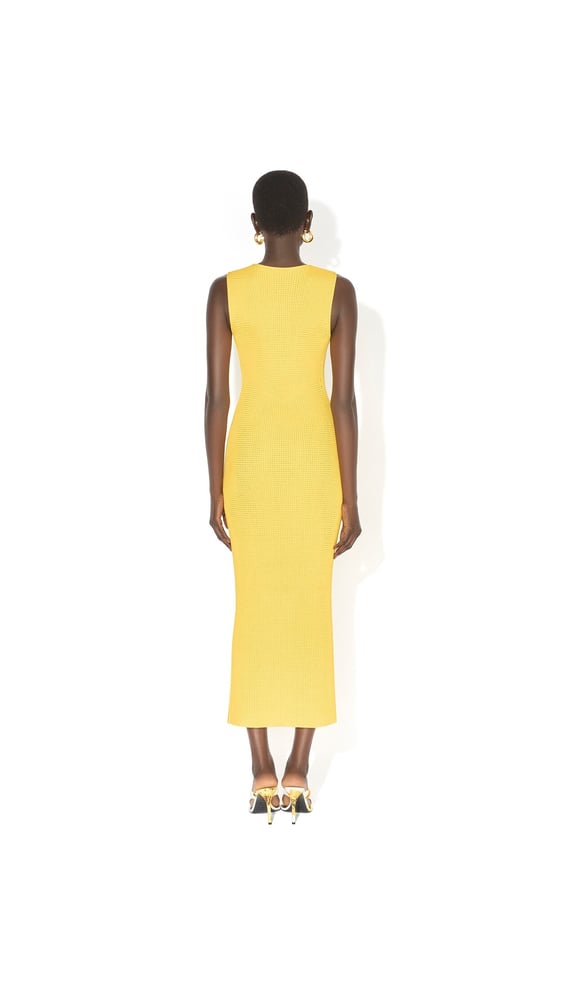 ROBE MIDI EN MAILLE GAUFRÉE