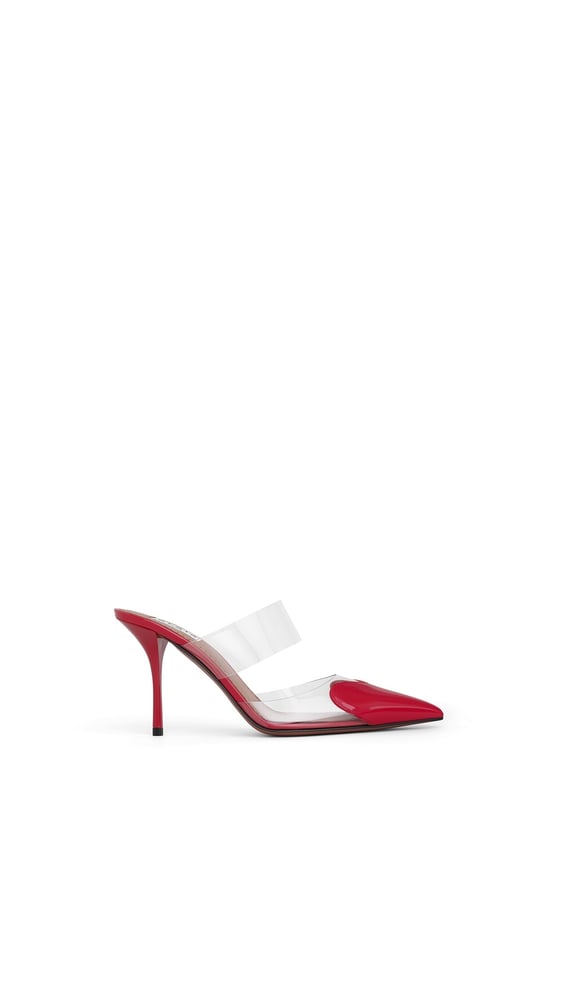 MULES LE CŒUR EN CUIR VERNI