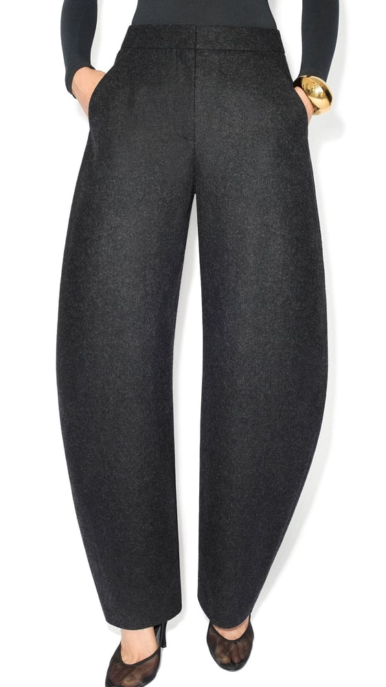 PANTALON TAILLEUR ROND EN LAINE LÉGÈRE