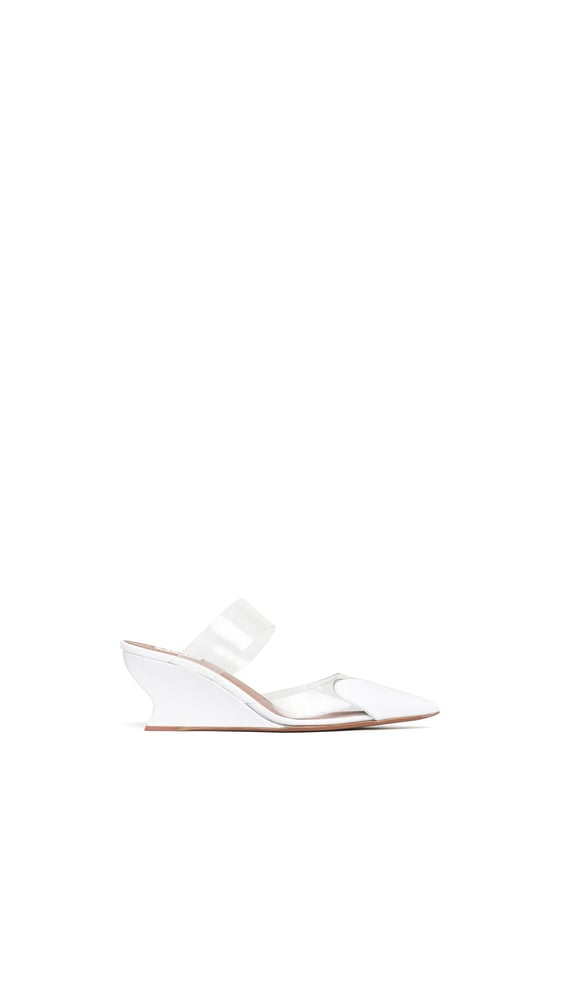 MULES COMPENSÉES LE CŒUR EN CUIR VERNI
