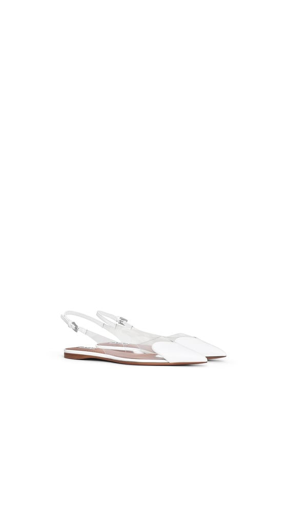 SLINGBACKS PLATES LE CŒUR EN CUIR VERNI
