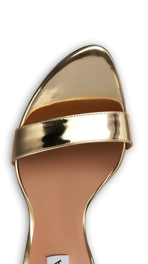 SANDALES CONE EN CUIR MIROIR