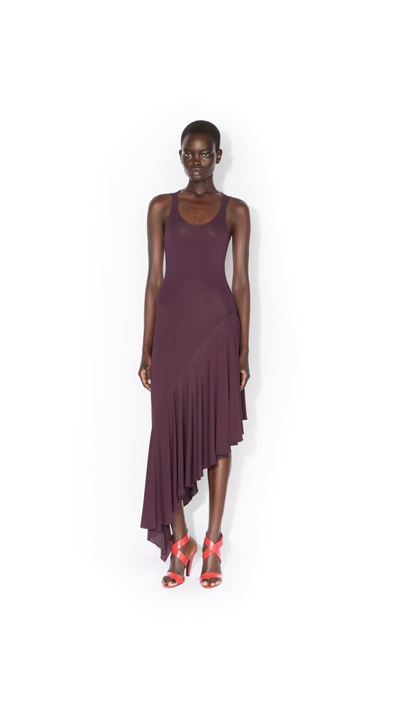 ROBE ASYMÉTRIQUE EN JERSEY FLUIDE