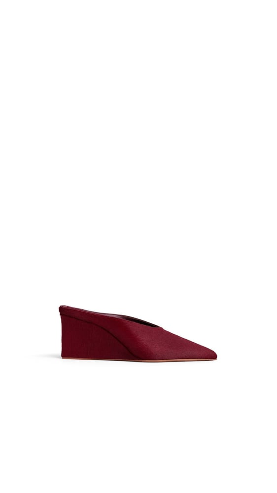 MULES CUBE EN CUIR EFFET PONY
