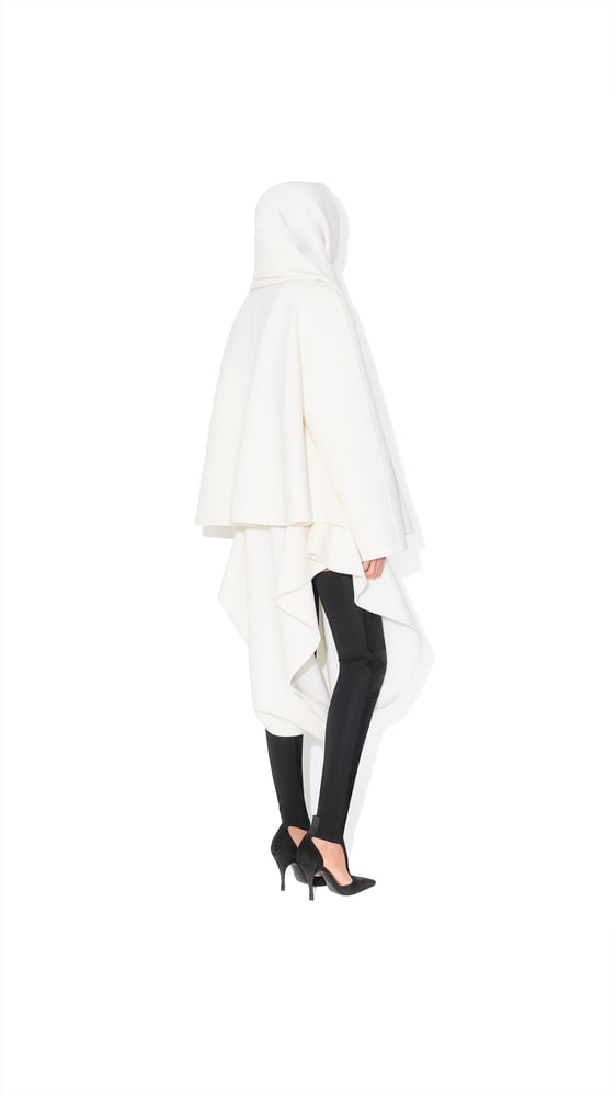 MANTEAU-ÉCHARPE EN LAINE