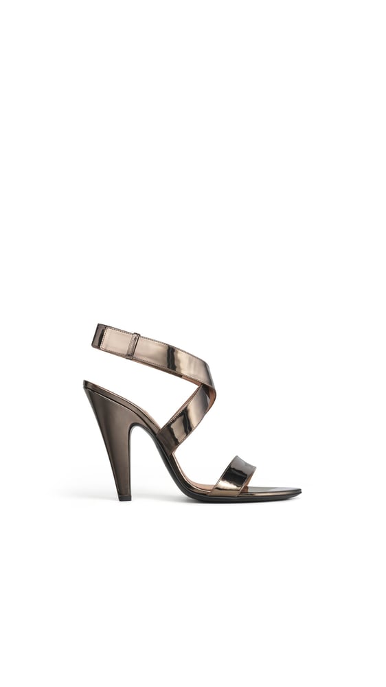 SANDALES CONE EN CUIR MIROIR