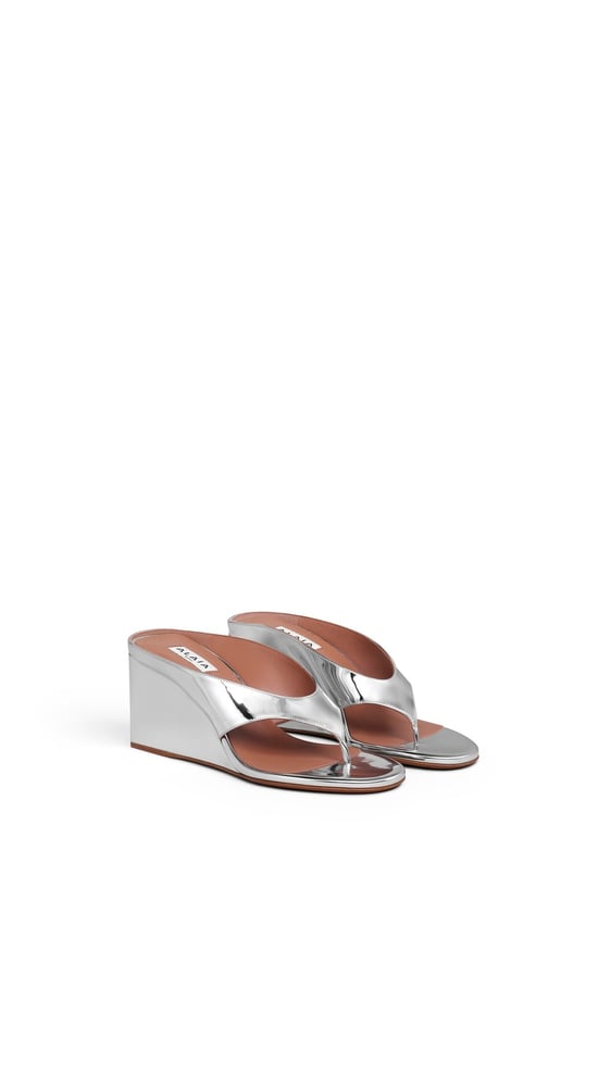 MULES TONG CUBE EN TISSU MIROIR