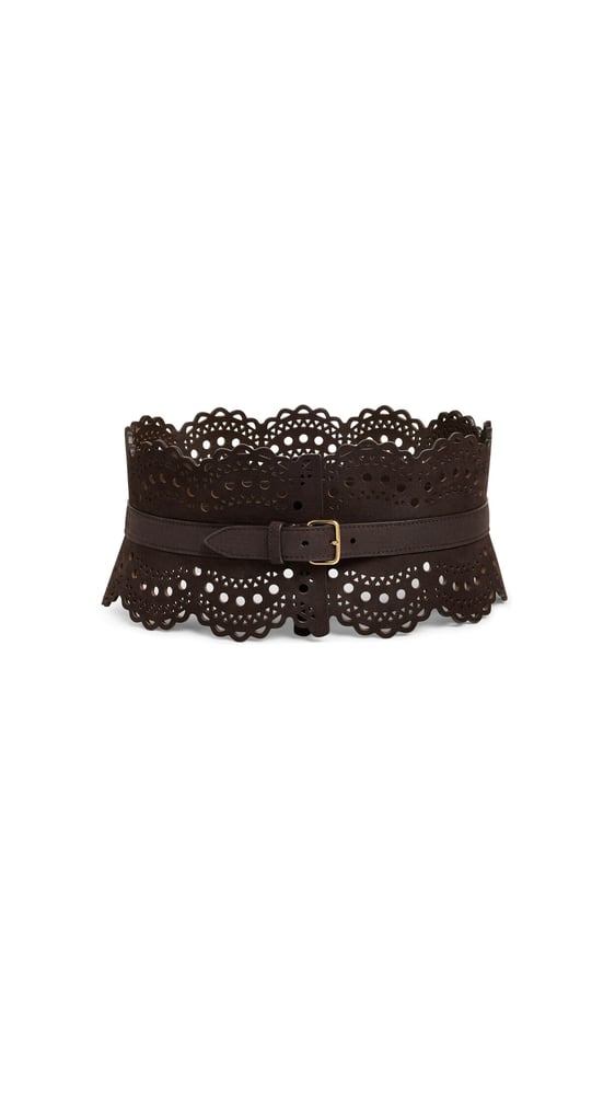 CEINTURE BUSTIER EN NUBUCK VIENNE PERFORÉ