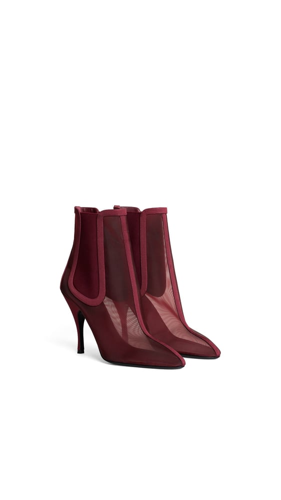 BOTTINES CHELSEA À TALON EN TULLE