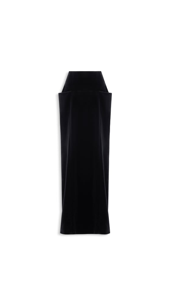 JUPE COLONNE EN VELOURS