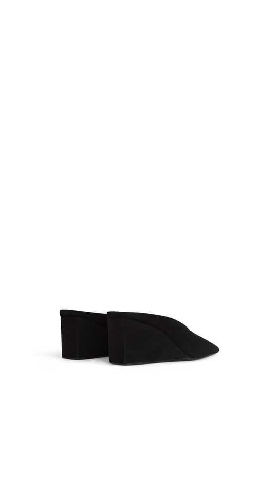 MULES COMPENSEES CUBE EN SUEDE
