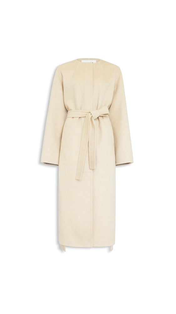 MANTEAU SANS COL EN CACHEMIRE