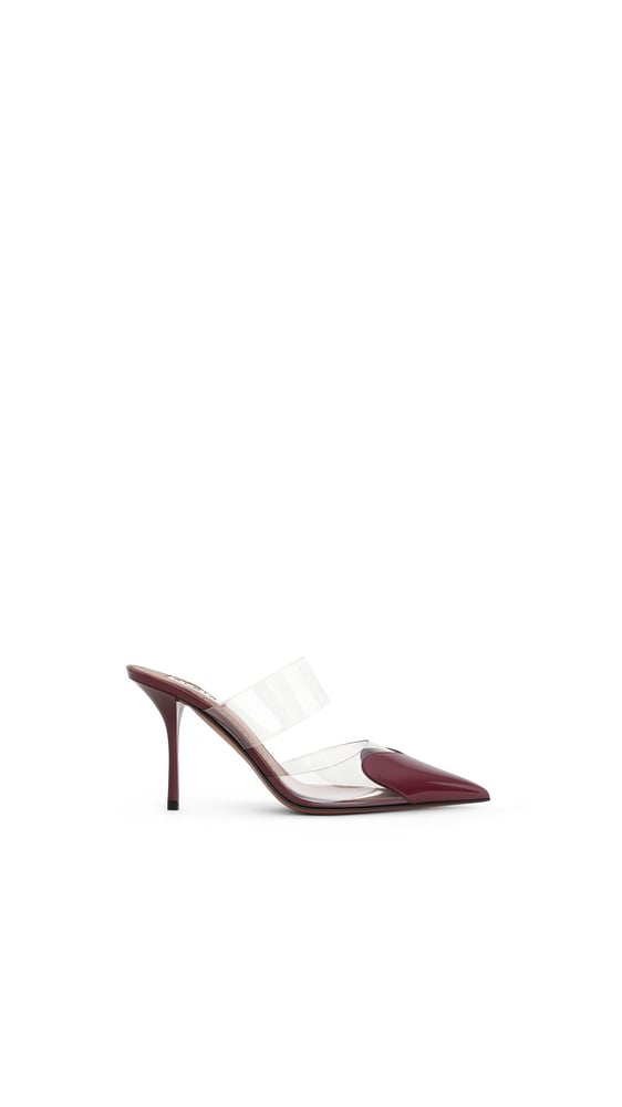 MULES LE CŒUR EN CUIR VERNI