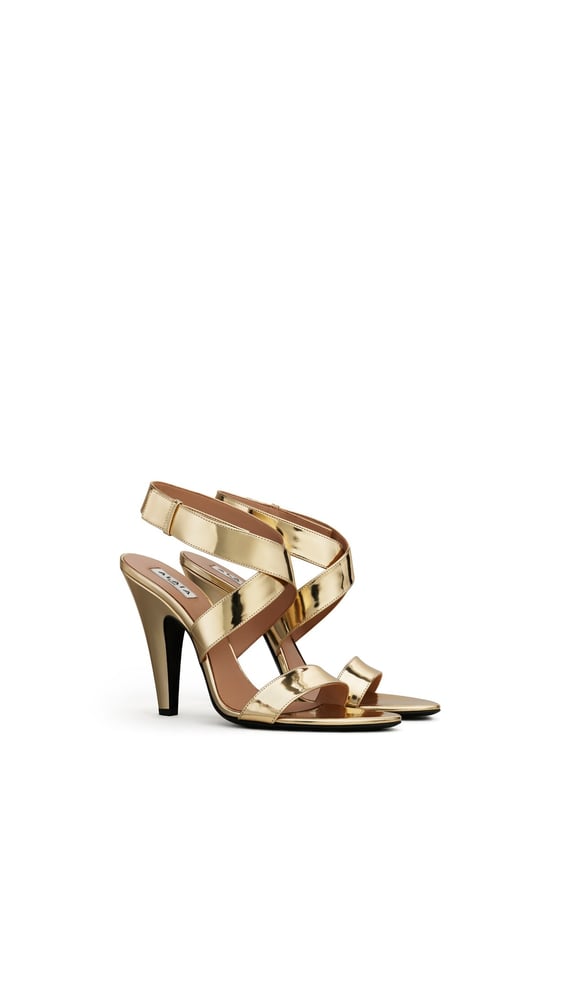 SANDALES CONE EN CUIR MIROIR