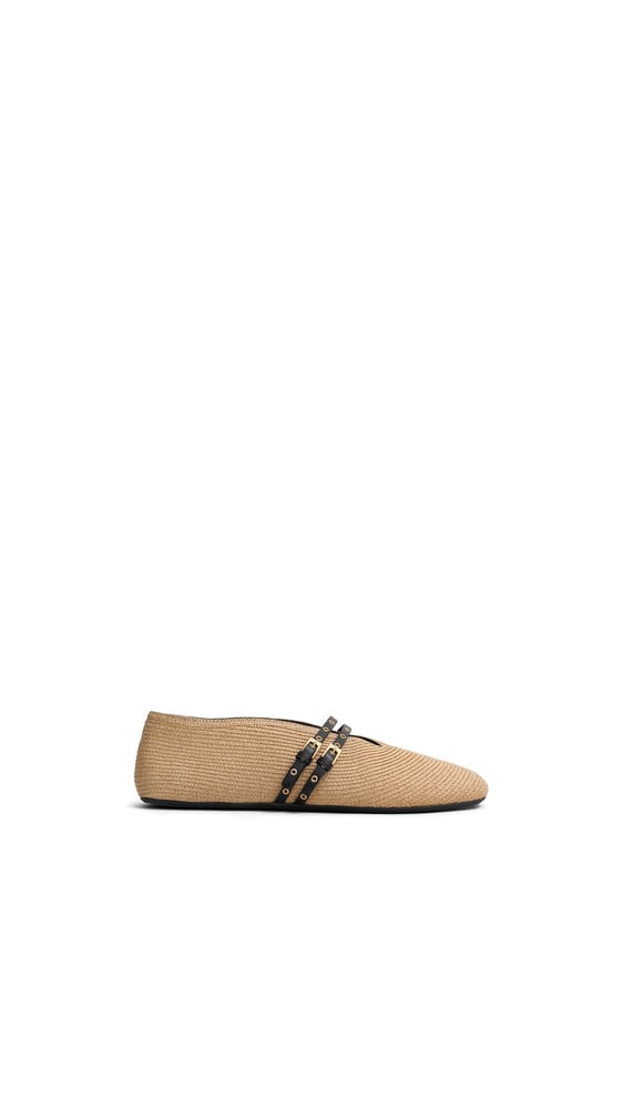 BALLERINES EN PAILLE TRESSÉE