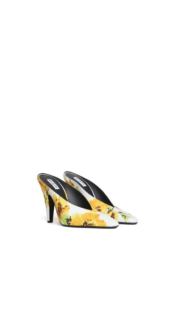 MULES CONE À IMPRIMÉ FLORAL