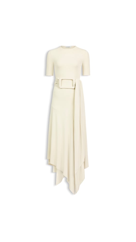 ROBE CEINTURÉE EN JERSEY